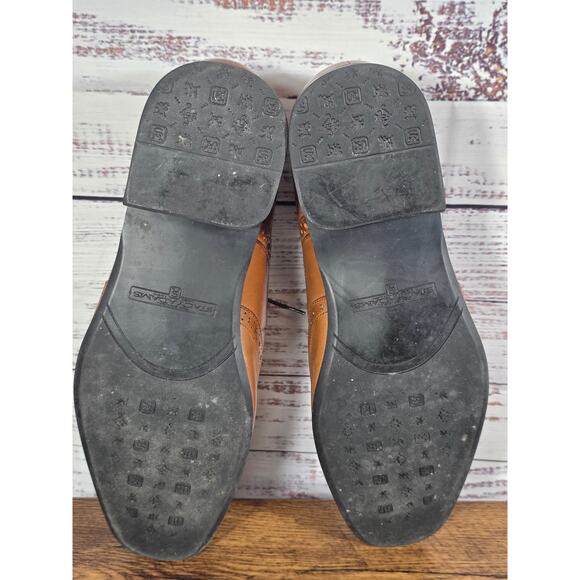 Stacy Adams Brown Leather Wingtip Oxford Dress Shoes Men's size 13 READ - Picture 9 of 10